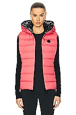 Moncler Aliterse Vest in Coral, view 1, click to view large image.