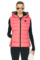 Moncler Aliterse Vest in Coral, view 2, click to view large image.