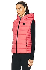 Moncler Aliterse Vest in Coral, view 4, click to view large image.