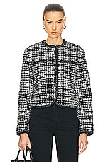 Moncler Eliadi Jacket in Navy Plaid, view 1, click to view large image.