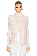 Moncler Alcibia Vest in Pink, view 1, click to view large image.
