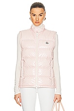 Moncler Alcibia Vest in Pink, view 2, click to view large image.