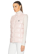 Moncler Alcibia Vest in Pink, view 4, click to view large image.