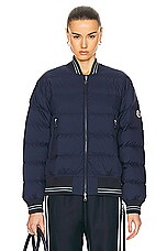 Moncler Argo Bomber in Navy Blue, view 2, click to view large image.