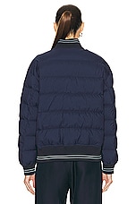 Moncler Argo Bomber in Navy Blue, view 5, click to view large image.