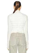Moncler Button Vest in White, view 4, click to view large image.
