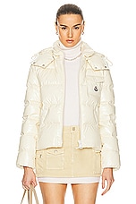 Moncler Andro Jacket in Light Yellow, view 1, click to view large image.