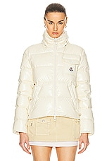 Moncler Andro Jacket in Light Yellow, view 3, click to view large image.