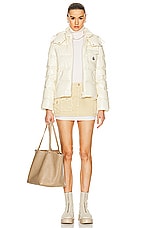 Moncler Andro Jacket in Light Yellow, view 7, click to view large image.