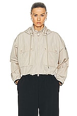 Moncler Leda Short Parka in Beige, view 1, click to view large image.