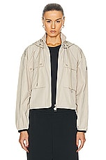 Moncler Leda Short Parka in Beige, view 2, click to view large image.
