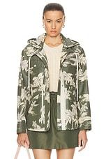 Moncler Marpe Short Parka in Pink Palm, view 1, click to view large image.