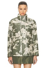 Moncler Marpe Short Parka in Pink Palm, view 2, click to view large image.