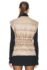 Moncler Nai Vest in Faded Beige, view 4, click to view large image.