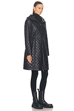 Moncler Bagnac Long Coat in Black, view 3, click to view large image.