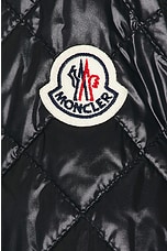 Moncler Bagnac Long Coat in Black, view 6, click to view large image.