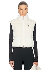 Moncler Arques Vest in White, view 2, click to view large image.