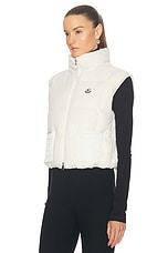 Moncler Arques Vest in White, view 4, click to view large image.