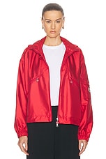 Moncler Hemar Short Parka in Red, view 2, click to view large image.