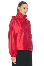 Moncler Hemar Short Parka in Red, view 3, click to view large image.