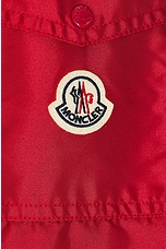 Moncler Hemar Short Parka in Red, view 7, click to view large image.