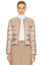 Moncler Laurine Jacket in Faded Beige, view 1, click to view large image.