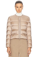 Moncler Laurine Jacket in Faded Beige, view 2, click to view large image.