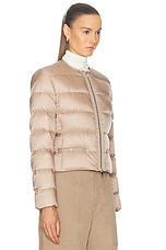 Moncler Laurine Jacket in Faded Beige, view 3, click to view large image.