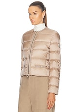 Moncler Laurine Jacket in Faded Beige, view 4, click to view large image.