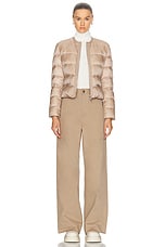 Moncler Laurine Jacket in Faded Beige, view 6, click to view large image.