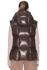 Moncler Luzule Vest in Brown, view 5, click to view large image.