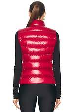 Moncler Ghany Vest in Burgundy, view 5, click to view large image.