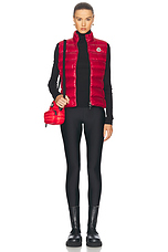 Moncler Ghany Vest in Burgundy, view 6, click to view large image.