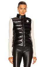 Moncler Ghany Gilet Vest in Black, view 2, click to view large image.