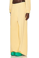 Moncler Wide Leg Sweatpant in Yellow, view 3, click to view large image.