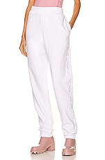 Moncler Matt Black Jogger Pant in White, view 1, click to view large image.