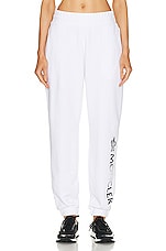 Moncler Logo Degrade Jogger In White in White, view 1, click to view large image.