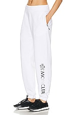 Moncler Logo Degrade Jogger In White in White, view 3, click to view large image.