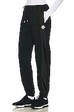 Moncler Cotton Fleece Pant in Black, view 3, click to view large image.
