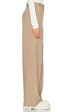 Moncler Straight Leg Trouser in Beige, view 3, click to view large image.