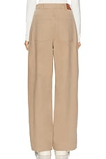 Moncler Straight Leg Trouser in Beige, view 4, click to view large image.