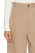 Moncler Straight Leg Trouser in Beige, view 6, click to view large image.