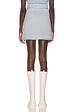 Moncler Mini Skirt in Light Blue, view 3, click to view large image.