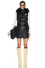 Moncler Mini Skirt in Black, view 5, click to view large image.