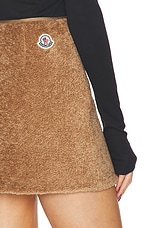 Moncler Mini Skirt in Beige, view 6, click to view large image.