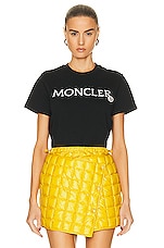 Moncler Short Sleeve T-shirt in Black, view 1, click to view large image.