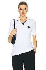 Moncler Tennis Shirt in White, view 1, click to view large image.