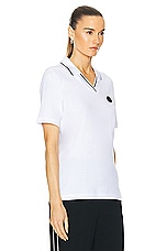 Moncler Tennis Shirt in White, view 2, click to view large image.
