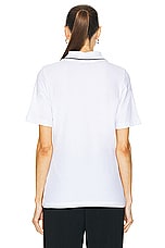 Moncler Tennis Shirt in White, view 3, click to view large image.