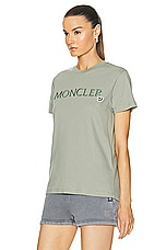 Moncler Short Sleeve T-shirt in Russian Olive, view 3, click to view large image.